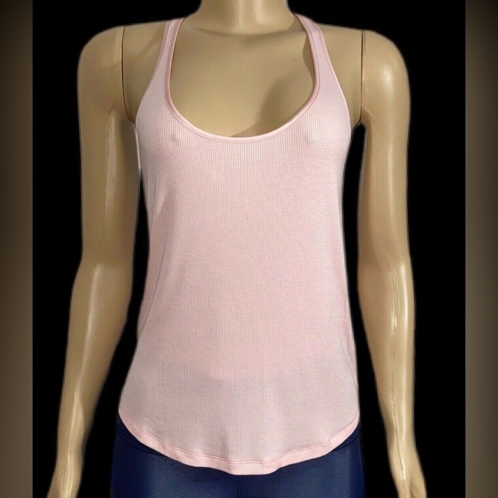 VS Iconic Rib Racerback Tank - NWT - M - Pretty Blossom Pink